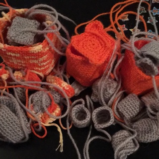 Amigurumi can be a messy business, blink and suddenly you're surrounded by lots of plushie parts! Amigurumi can be a messy business, blink and suddenly you're surrounded by lots of plushie parts!