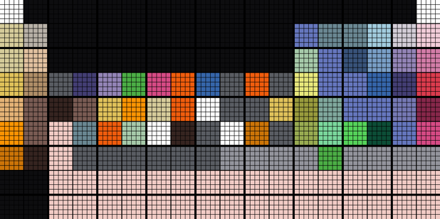 Master layout for the Periodic Table afghan